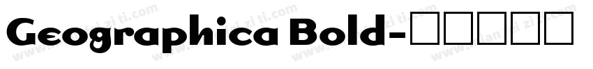 Geographica Bold字体转换